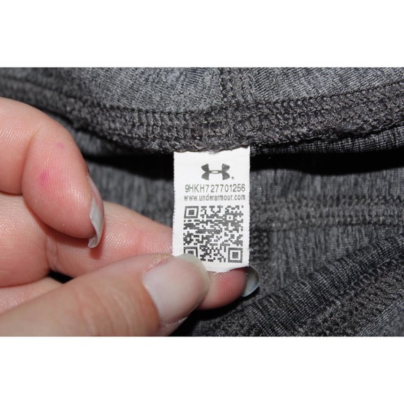Womens Under Armour Heatgear Compression Capri Gray Blue Cropped Leggings Size M - Picture 4 of 5